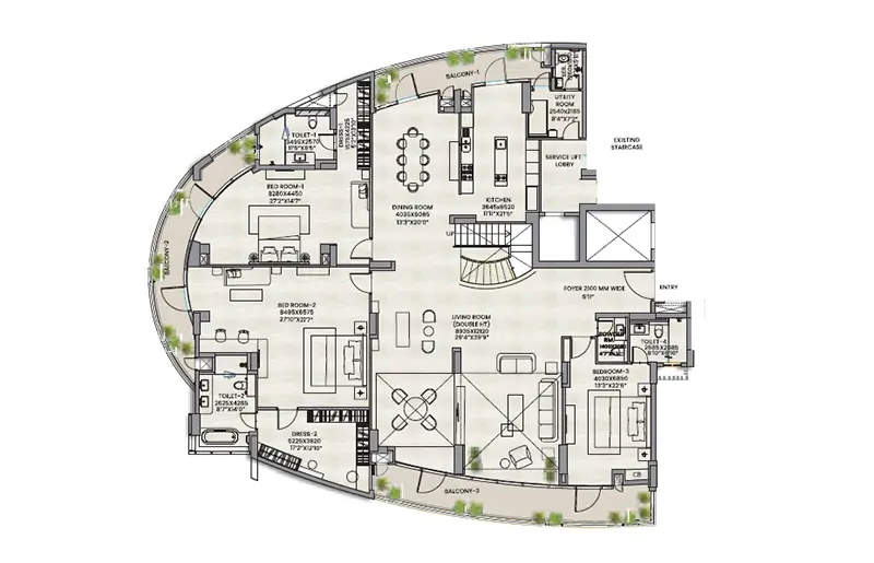 2.5 BHK Plan